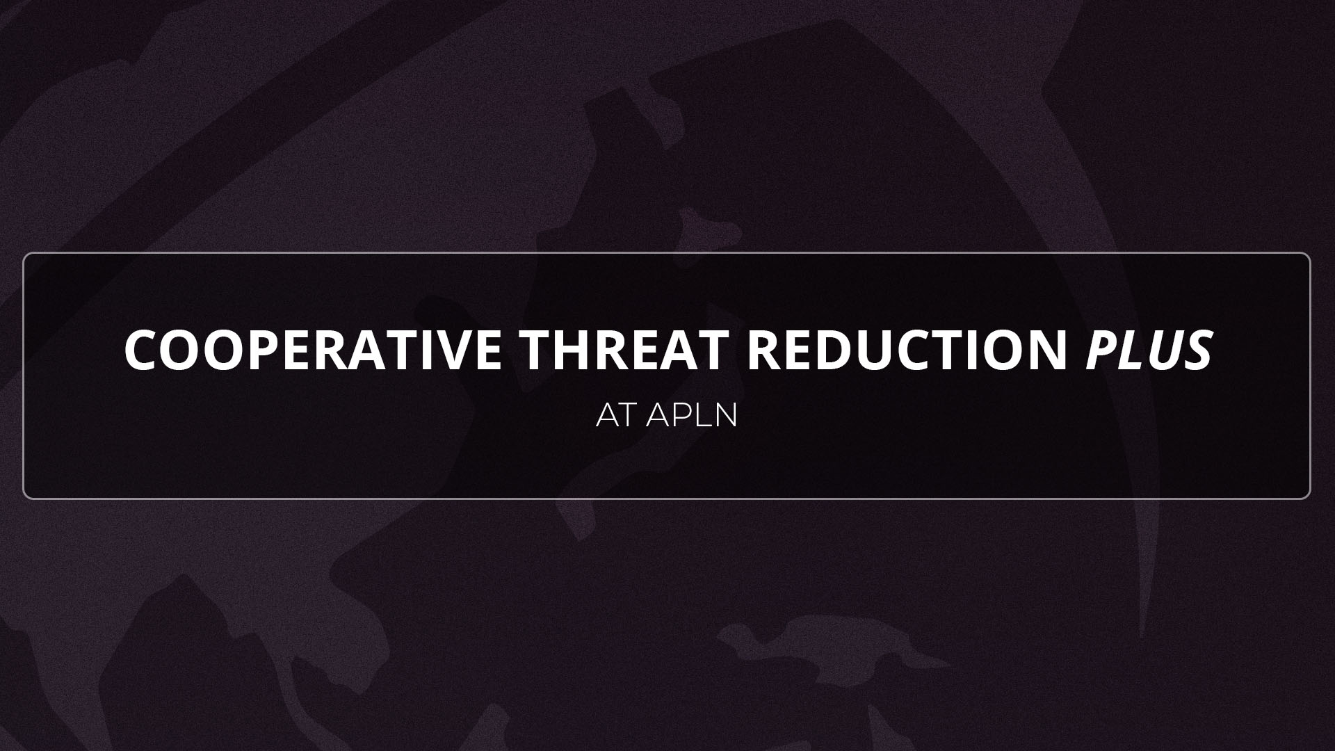 Cooperative Threat Reduction Plus DPRK