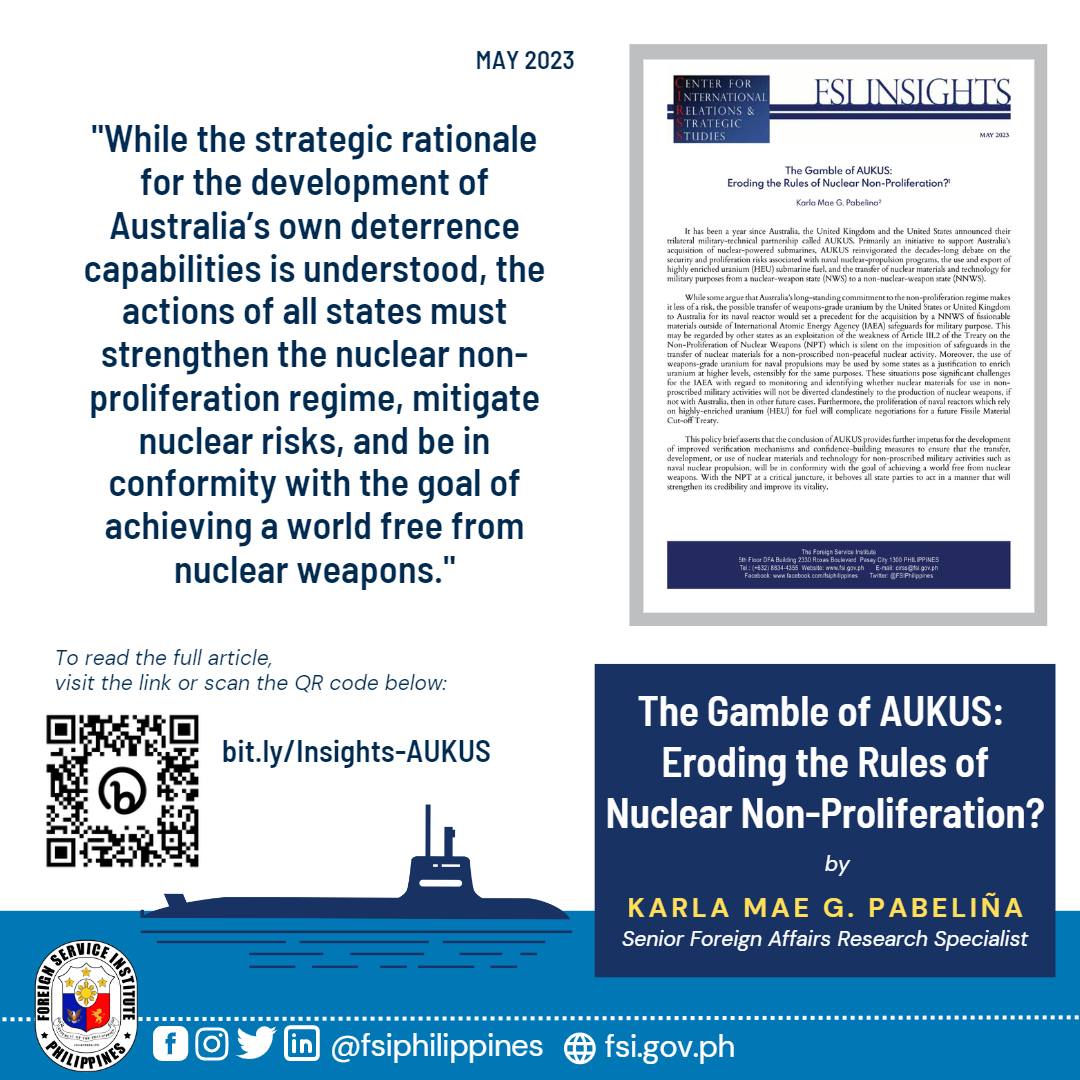 The Gamble of AUKUS: Eroding the Rules of Nuclear Non-Proliferation
