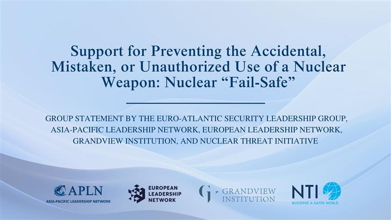 Group Statement: Supporting Nuclear Fail-safe