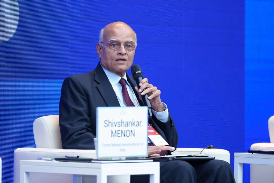 Shivshankar Menon speaking during the Former Foreign Ministers Session at Jeju Forum 2026